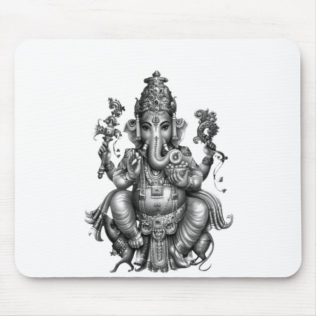 Hindu Ganesh Mouse Pad (Front)