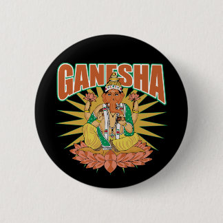 Hindu Ganesha 6 Cm Round Badge