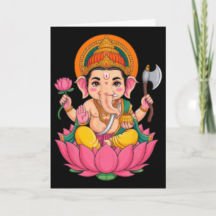 Hindu Ganesha Puja Elephant God India Meditation Y Card
