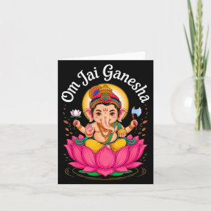 Hindu Ganesha Puja Elephant God India Meditation Y Card