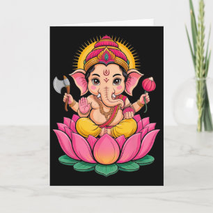 Hindu Ganesha Puja Elephant God India Meditation Y Card