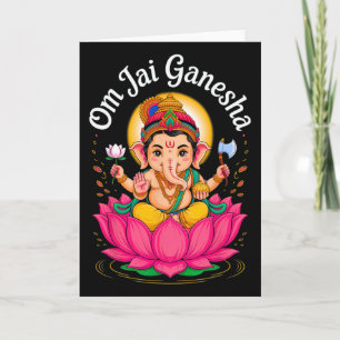 Hindu Ganesha Puja Elephant God India Meditation Y Card