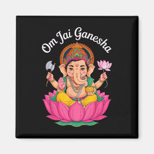 Hindu Ganesha Puja Elephant God India Meditation Y Magnet