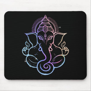 Hindu Ganesha Puja Elephant God India Meditation Y Mouse Pad