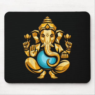 Hindu Ganesha Puja Elephant God India Meditation Y Mouse Pad