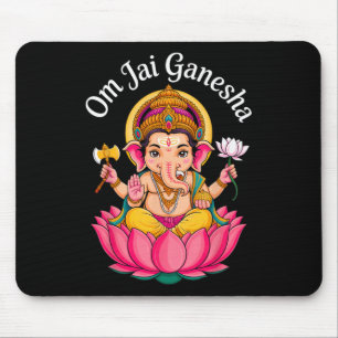 Hindu Ganesha Puja Elephant God India Meditation Y Mouse Pad