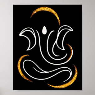 Hindu Ganesha Puja Elephant God India Meditation Y Poster