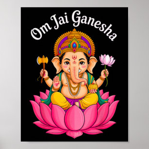 Hindu Ganesha Puja Elephant God India Meditation Y Poster