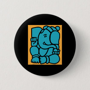Hindu Ganesha Puja Elephant God Yoga Meditation Mi 6 Cm Round Badge