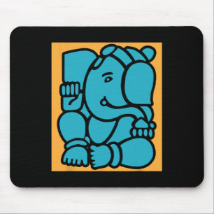 Hindu Ganesha Puja Elephant God Yoga Meditation Mi Mouse Pad