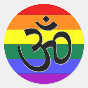 Hindu Gay Pride Classic Round Sticker