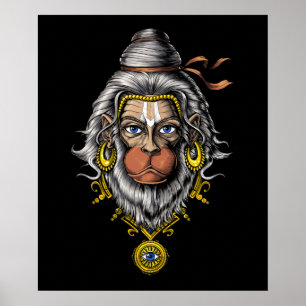 Hindu God Hanuman Poster