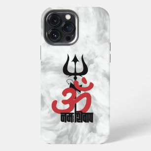 Hindu God Shiva Om Namah Shivay with Trident OM iPhone 13 Pro Max Case