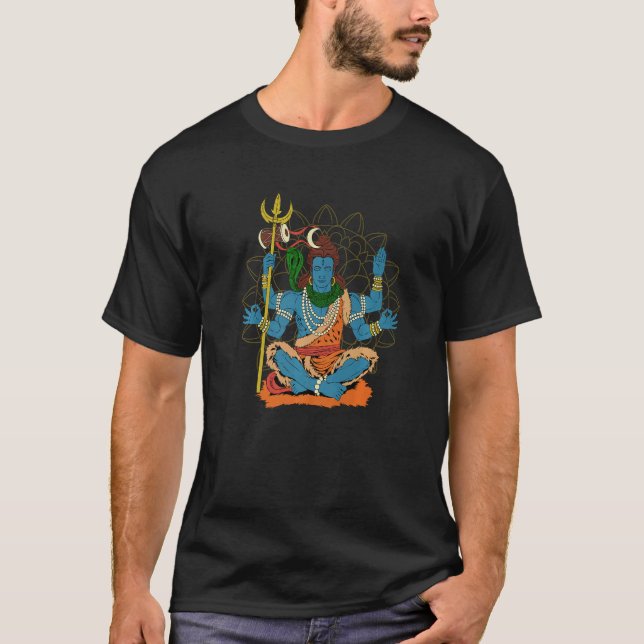 Hindu God  Shiva T-Shirt (Front)