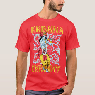 Hindu god the blue flute player Krishna T-Shirt