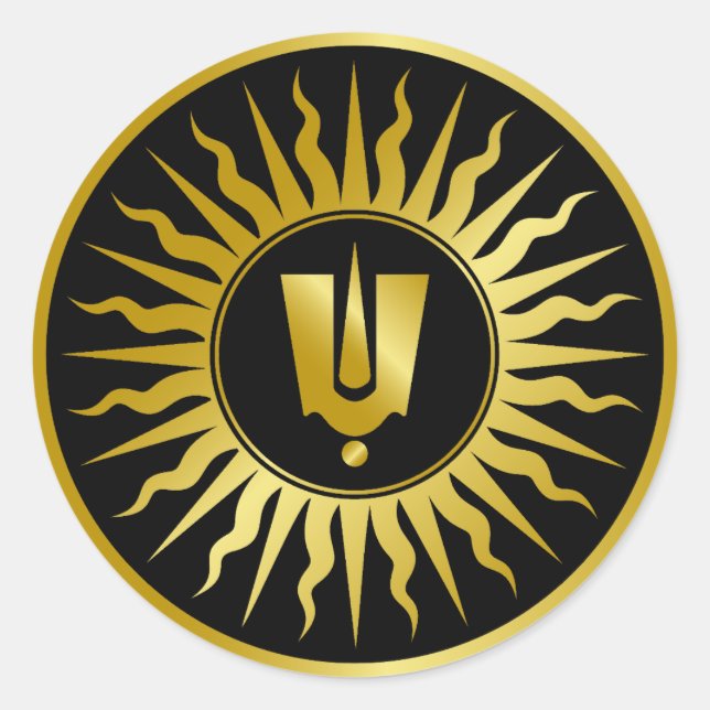 Hindu God Tilak Sign Classic Round Sticker (Front)