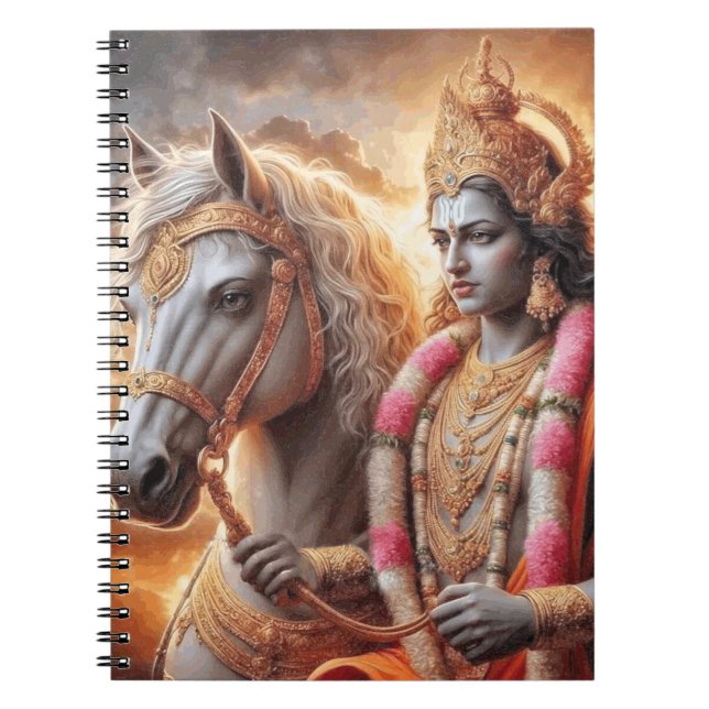Hindu God with Horse - Binder Notebook (Front)