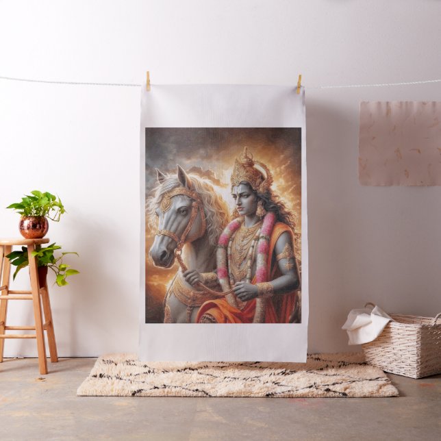 Hindu God with Horse - Fabric (In Situ)
