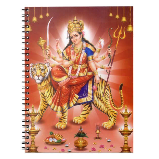 Hindu Goddess Durga Notebook (Front)