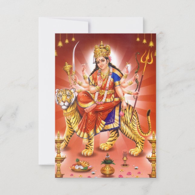 Hindu Goddess Durga Tiger (Front)