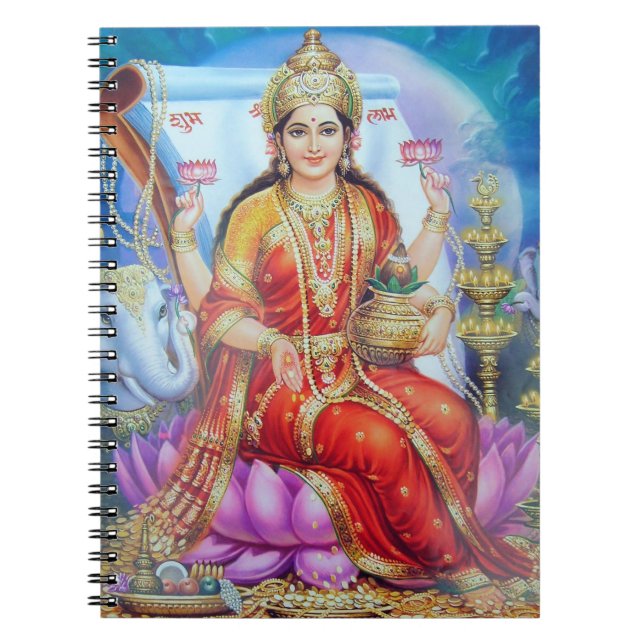 Hindu Goddess Lakshmi Devi Notebook (Front)