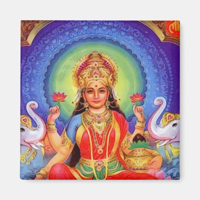 Hindu Goddess Lakshmi Maa Magnet (Front)