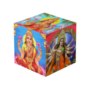 Hindu Goddesses Lakshmi Durga Saraswati Gayatri Cube