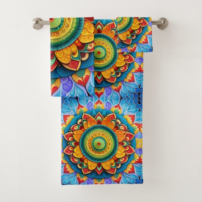 Hindu Holiday Collection Bath Towel Set (Insitu)