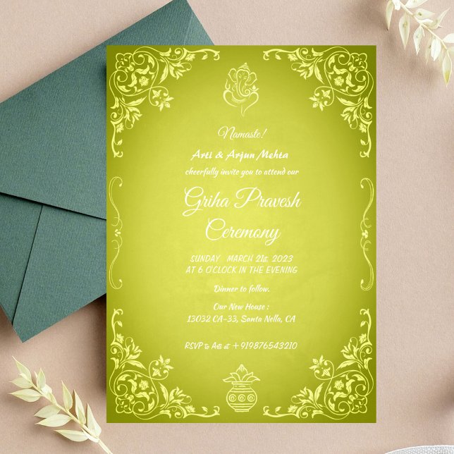 Hindu House Warming Griha Pravesh Invitation (Creator Uploaded)