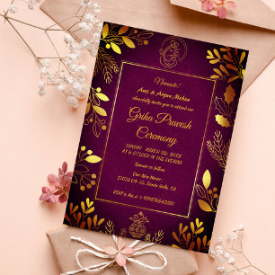 Hindu House Warming Griha Pravesh Invitation