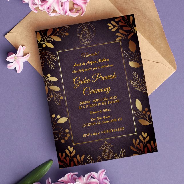 Hindu House Warming Griha Pravesh Invitation (Creator Uploaded)