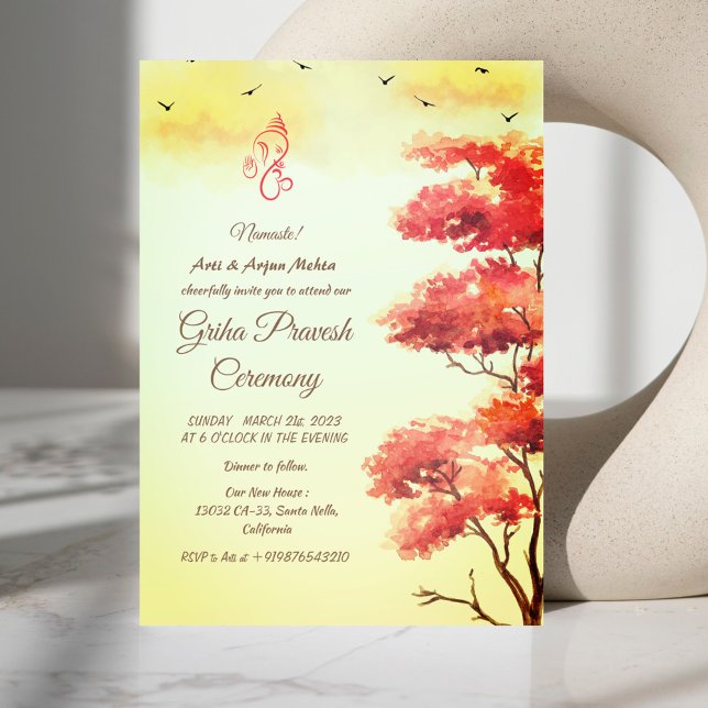 Hindu House Warming Griha Pravesh Invitation (Creator Uploaded)