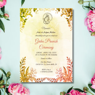 Hindu House Warming Griha Pravesh Invitation