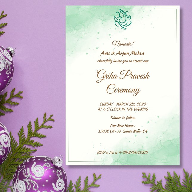 Hindu House Warming Griha Pravesh Invitation (Creator Uploaded)