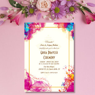 Hindu House Warming Griha Pravesh Invitation