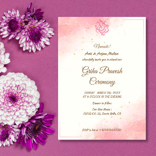 Hindu House Warming Griha Pravesh Invitation