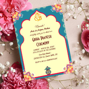 Hindu House Warming Griha Pravesh Invitation
