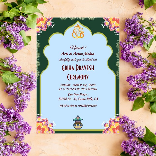 Hindu House Warming Griha Pravesh Invitation (Creator Uploaded)