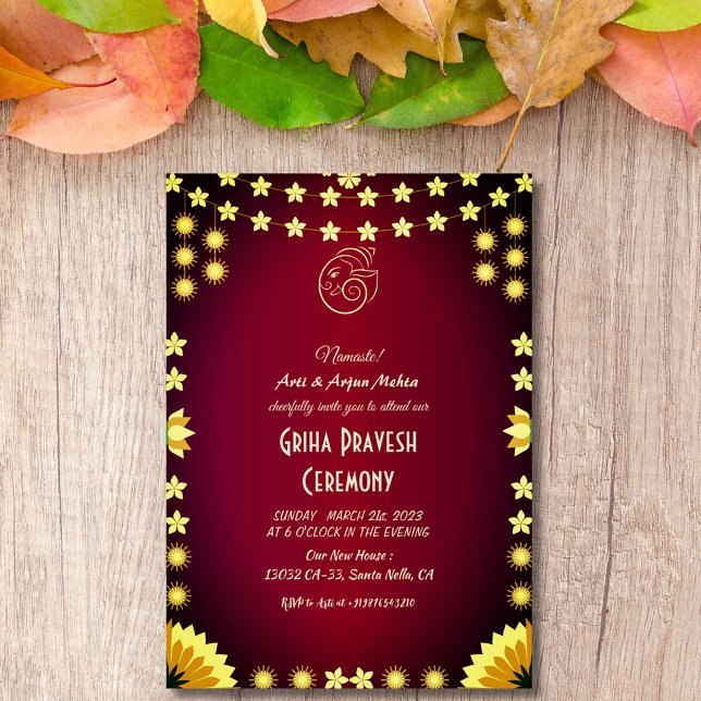 Hindu House Warming Griha Pravesh Invitation (Creator Uploaded)