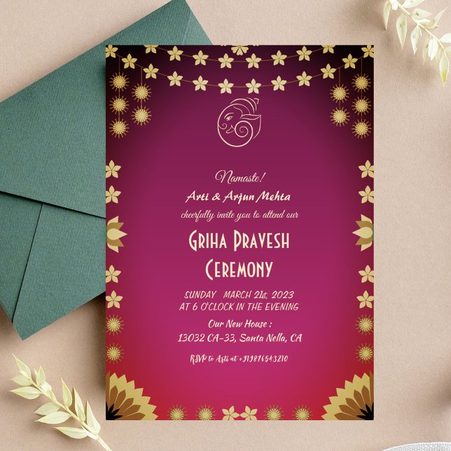 Hindu House Warming Griha Pravesh Invitation (Creator Uploaded)