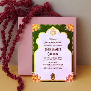 Hindu House Warming Griha Pravesh Invitation