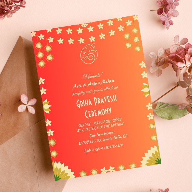 Hindu House Warming Griha Pravesh Invitation (Creator Uploaded)