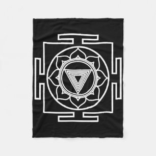 Hindu Kali Yantra Symbol Hinduism Yoga Eastern Art Fleece Blanket