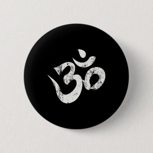Hindu Om Shirt Hinduism Tee Shirt Om Yoga T Shirt 6 Cm Round Badge