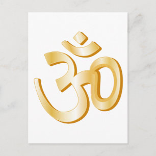 Hindu Om Symbol 5.6" x 4.25" Postcard