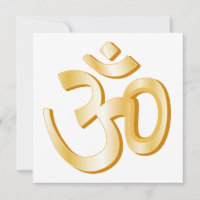 Hindu Om Symbol Invitation/Announcement Flat Card