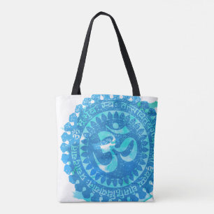 Hindu OM vintage all over printed Tote Bag