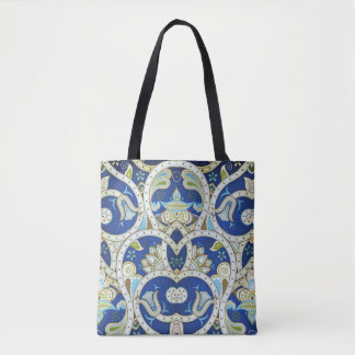 Hindu Ornaments Blue Tote Bag