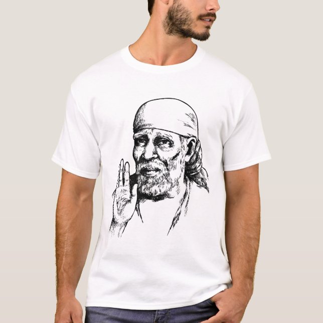 Hindu Saint SAI BABA T-Shirt (Front)