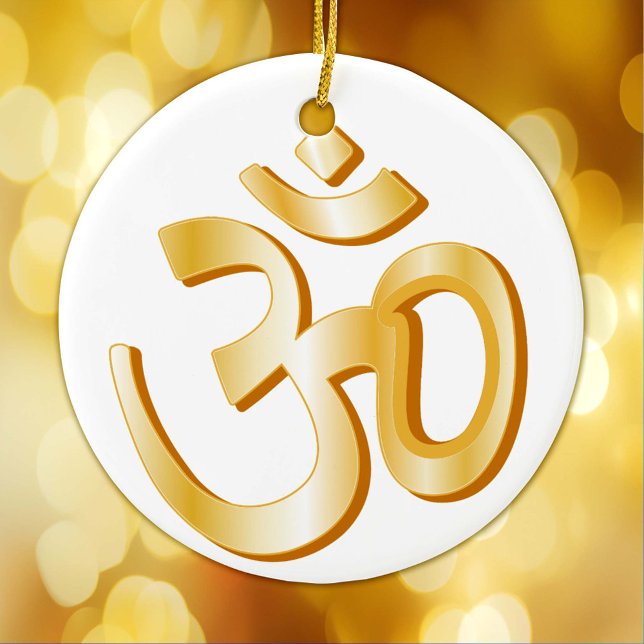 Hindu Symbol Ceramic Ornament (Hindu Om Symbol Ceramic Ornament)